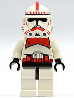 LEGO Minifigure -- Clone Trooper Ep.3, Red Markings, 'Shock Trooper'-Star Wars / Star Wars Episode 3 -- SW091 -- Creative Brick Builders